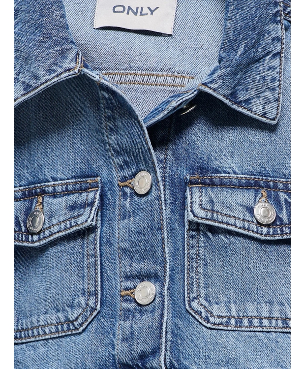 KIDS ONLY blå denimjakke til piger billede 4
