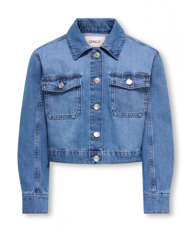 KIDS ONLY blå denimjakke til piger billede 1