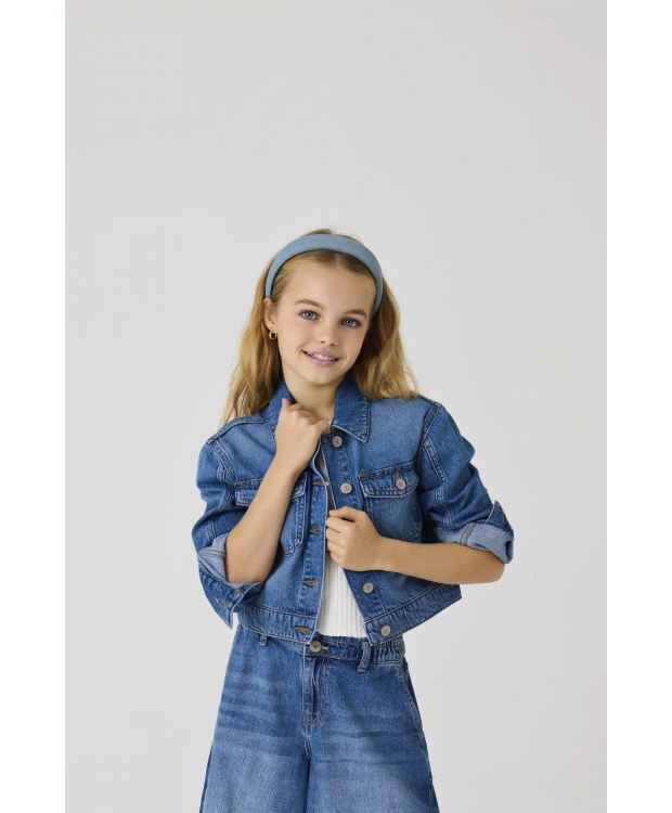 KIDS ONLY blå denimjakke til piger billede 2