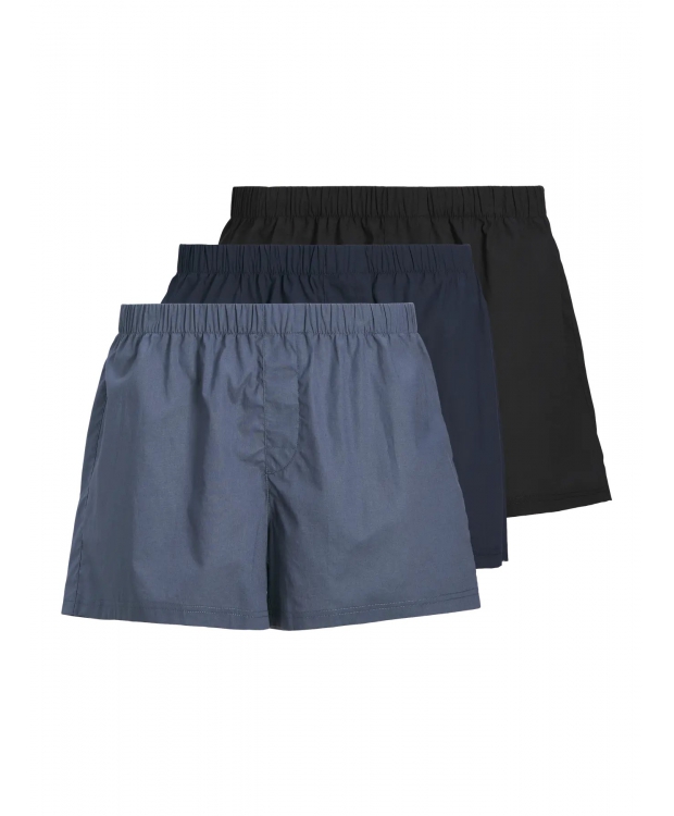 Jack & Jones 3pak loose fit boksershorts i blå nuancer til herre billede 1