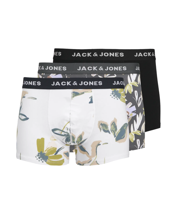 Jack & Jones 3pak multi farvet boksershorts med simpelt mønster til herre billede 1