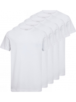 Claudio 5-pak T-shirt i hvid til herre