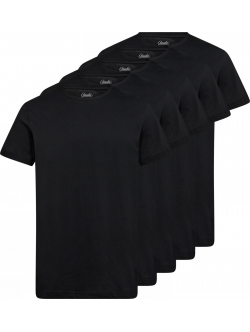 Claudio 5-pak T-shirt i sort til herre
