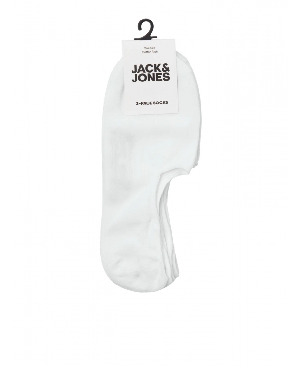 Jack & Jones 3pak ankelstrømper i hvid til herre billede 2