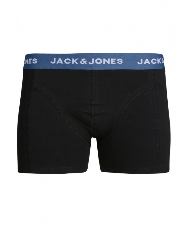 Jack & Jones Junior 3-pak boksershorts i sort med farvet linning til drenge billede 2