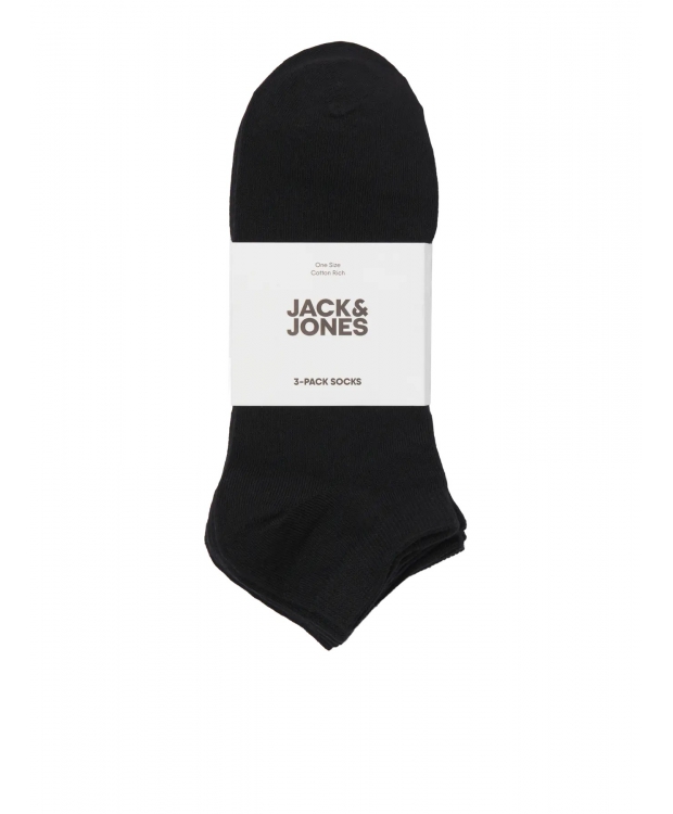Jack & Jones 3pak ankelstrømper i sort til herre billede 2