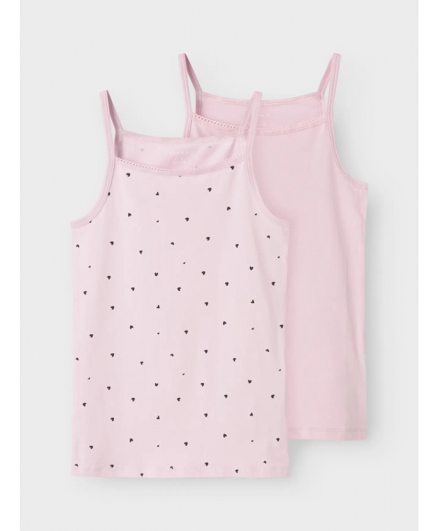 Name it 2-pak undertrøje/tank top i lyserød til piger billede 3