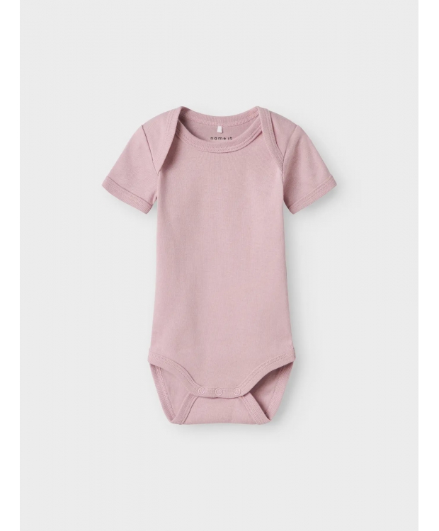 Name It 3-pak bodystockings i lyserød og hvid med blomster til baby billede 2