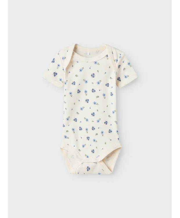 Name It 3-pak bodystockings i lyserød og hvid med blomster til baby billede 5
