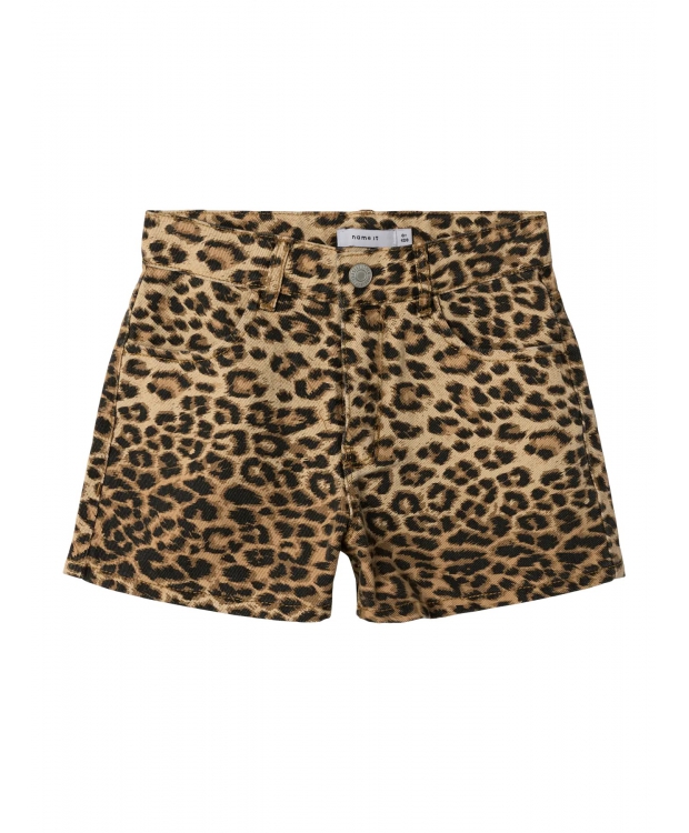 Name It shorts med leopard mønster til piger billede 2