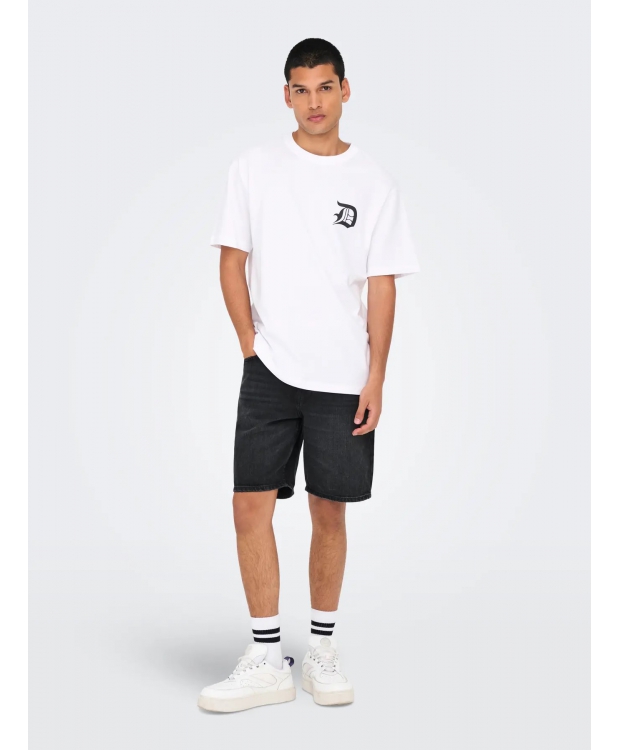 ONLY & SONS Denimshorts i sort til herre billede 4