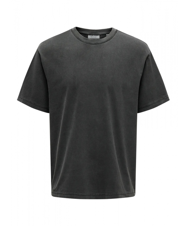 ONLY & SONS DISTRESS t-shirt i sort til herre billede 2