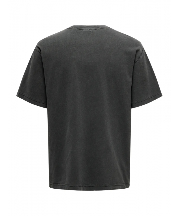 ONLY & SONS DISTRESS t-shirt i sort til herre billede 3