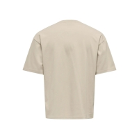 ONLY & SONS t-shirt i beige til herre