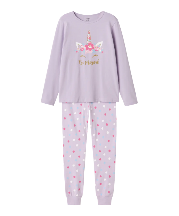 Name It Nattøjsæt "Magical" i lilla til piger billede 1