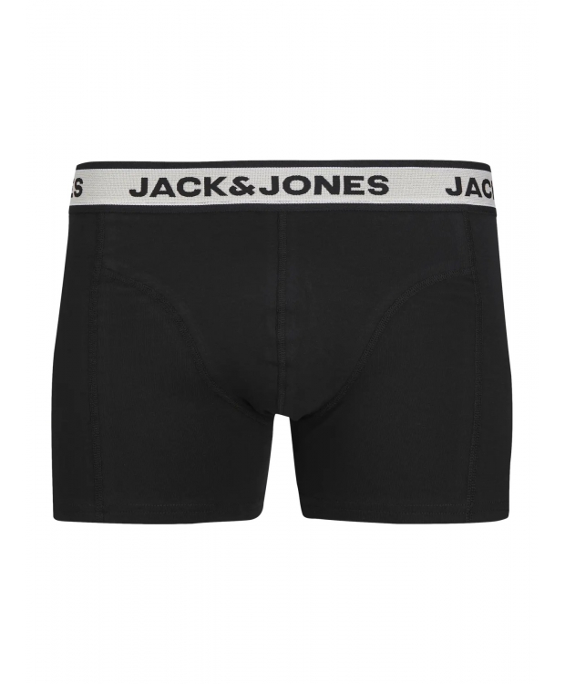 Jack & Jones 3pak sort og hvid boksershorts med simpelt mønster til herre billede 4
