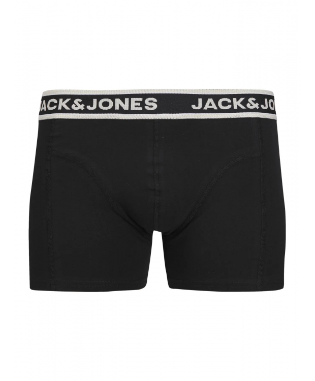 Jack & Jones 3pak sort og hvid boksershorts med simpelt mønster til herre billede 5