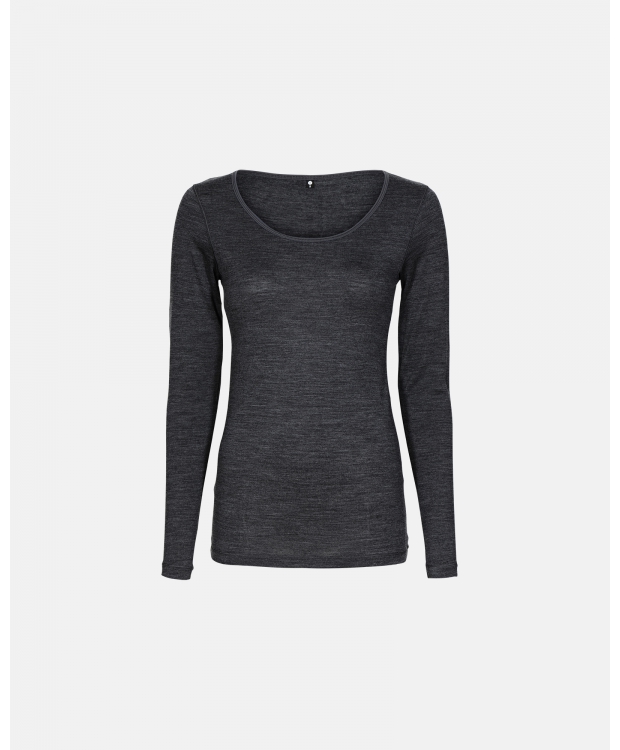 JBS of Denmark langærmet t-shirt i økologisk uld og grå til kvinder billede 2