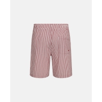 JBS of Denmark "Seersucker" stribet shorts i rød og hvid til herre