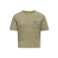 KIDS ONLY Leo Heart-top i armygrøn til piger