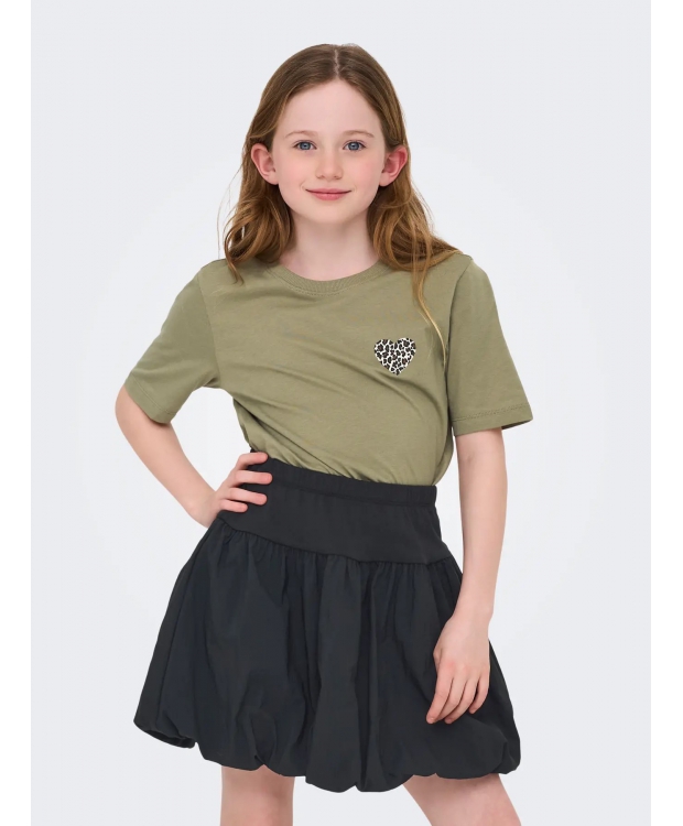 KIDS ONLY Leo Heart-top i armygrøn til piger billede 1