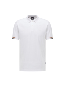 BOSS regular fit poloshirt i hvid til herre
