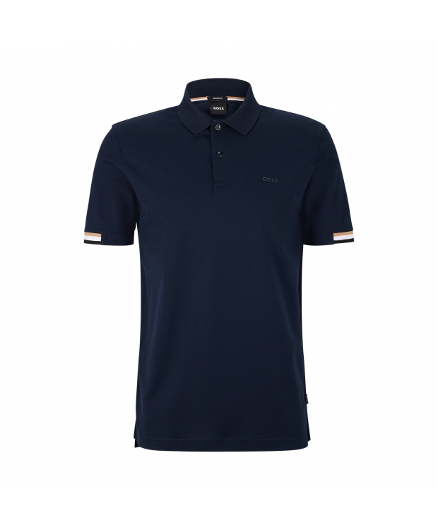 BOSS regular fit poloshirt i navy til herre billede 1