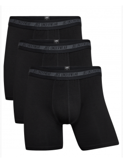 JBS 3-pak lange bambusboxershorts i sort til herre