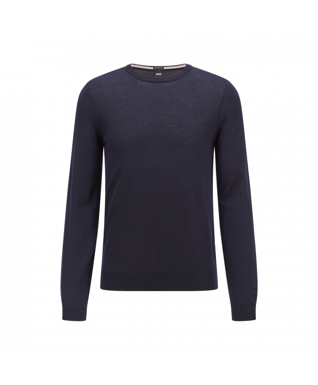 BOSS sweatshirt i navy til herre billede 1