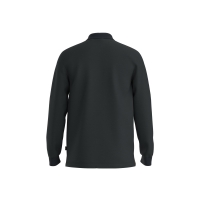 BOSS langærmet poloshirt med økologisk bomuld i sort til herre