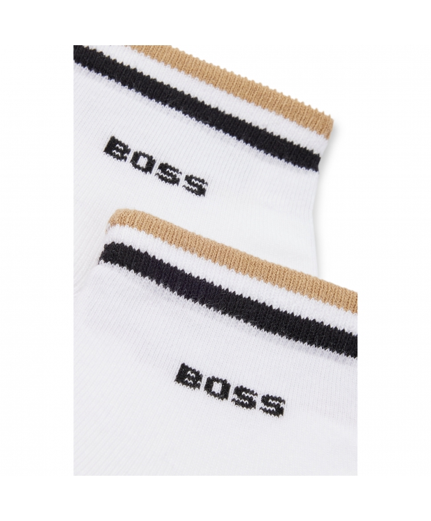 BOSS 2pak ankelstrømper i hvid til herre billede 2