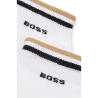 BOSS 2pak ankelstrømper i hvid til herre