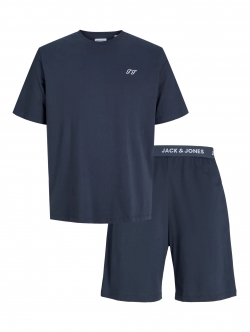 Jack & Jones loungesæt med t-shirt og shorts i India Ink til herre