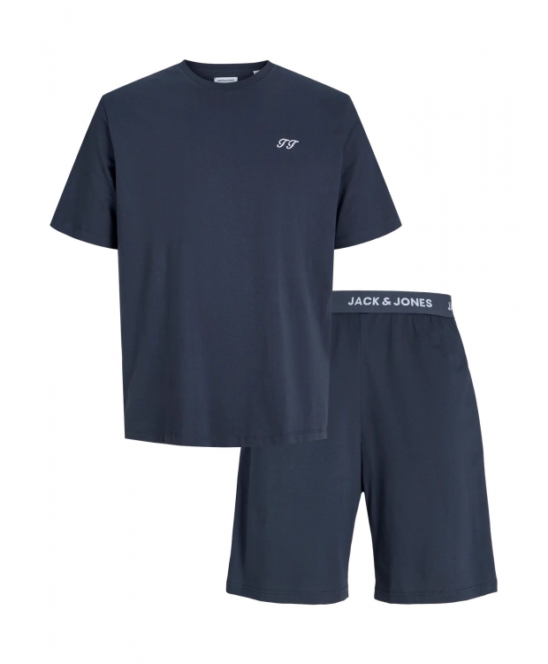 Jack & Jones loungesæt med t-shirt og shorts i India Ink til herre billede 1
