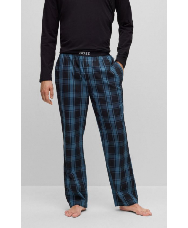 BOSS pyjamassæt i sort & mørkeblå til herre - OUTLET billede 3
