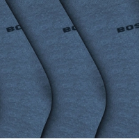 BOSS 3pak bomuldsstrømper i blå til herre - OUTLET
