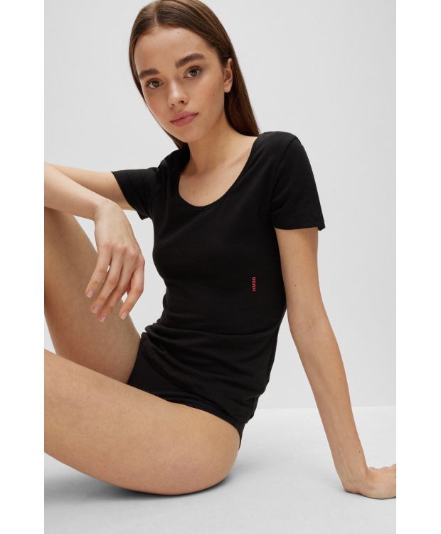 HUGO 2pak T-shirt i sort til kvinder - OUTLET billede 2