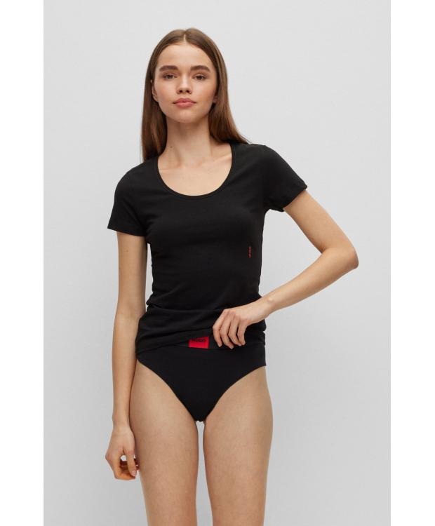 HUGO 2pak T-shirt i sort til kvinder - OUTLET billede 3