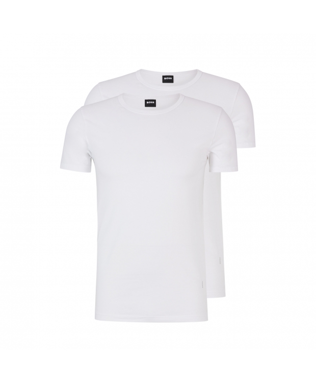 BOSS 2-pak T-shirts med rund hals i hvid til herre billede 1