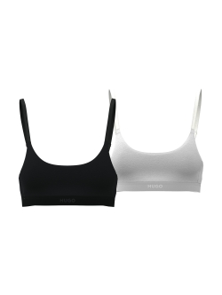 HUGO 2pak bralette i sort & hvid til kvinder - OUTLET