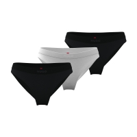 HUGO 3pak briefs i sort & hvid til kvinder - OUTLET
