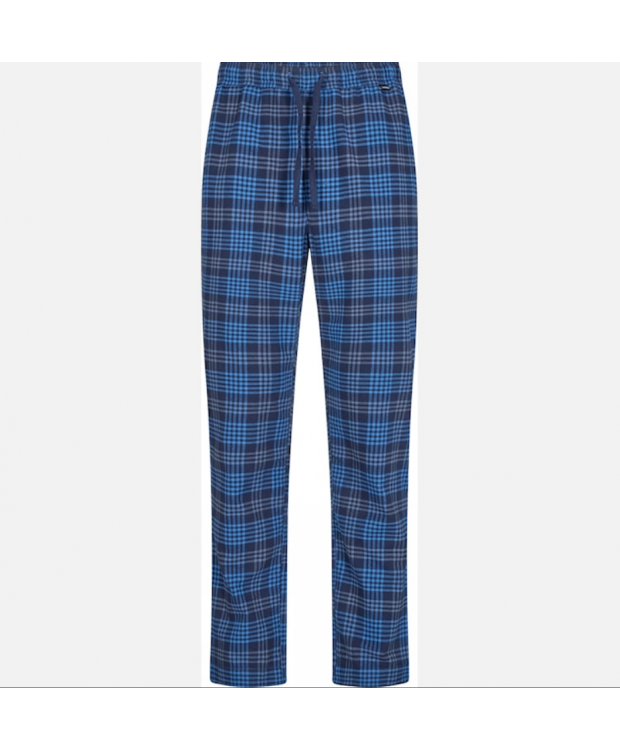 JBS pyjamasbukser i flannel i blå ternet nuancer til herre billede 1