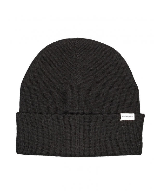 Lindbergh beanie i sort til herre billede 1