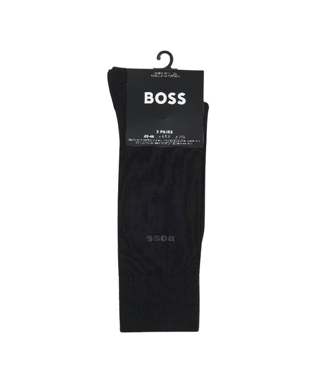 BOSS 2-pak bomuldsstrømper i sort til herre billede 3