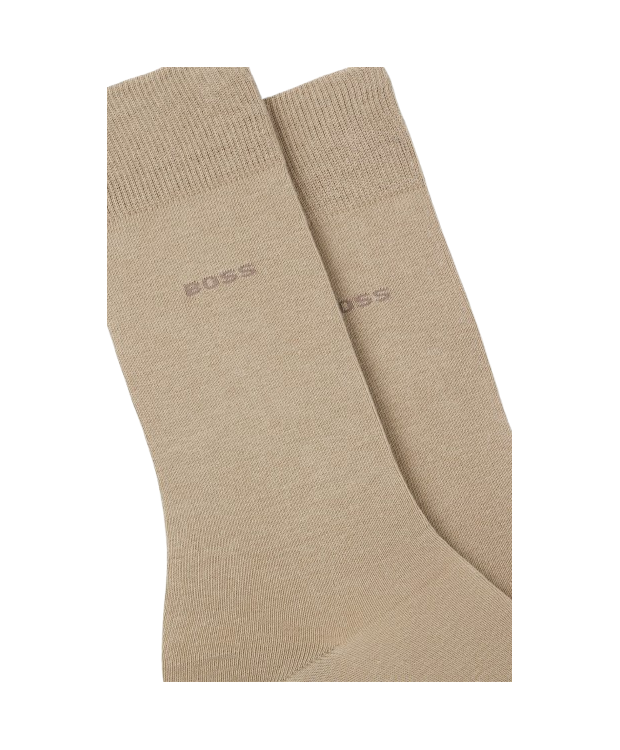 BOSS 2-pak bomuldsstrømper i beige til herre billede 2