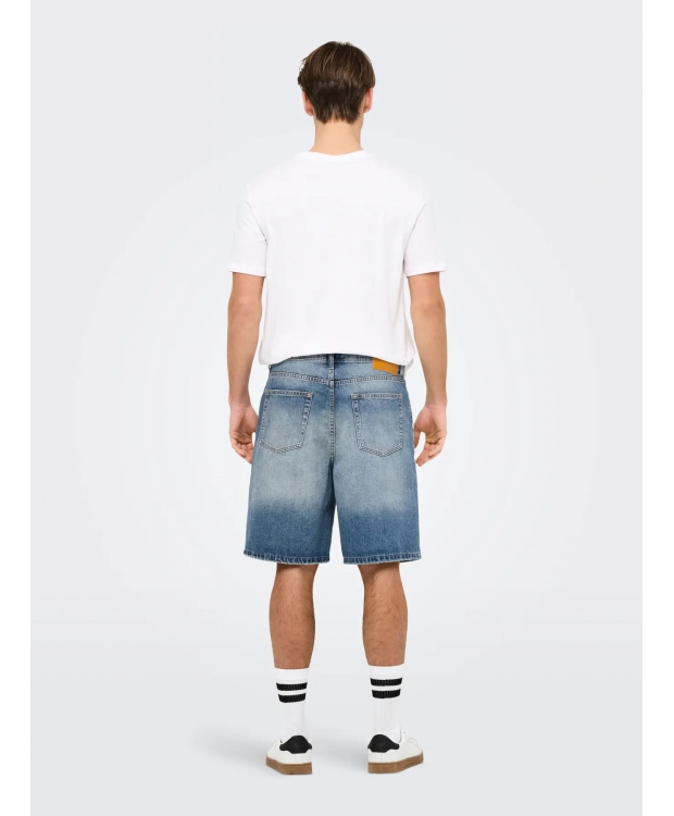 ONLY & SONS Denimshorts i blå til herre billede 4