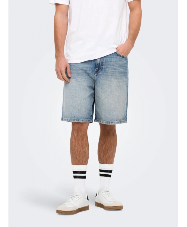 ONLY & SONS Denimshorts i blå til herre billede 1