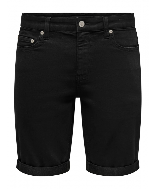 ONLY & SONS Denim shorts i sort til herre billede 4