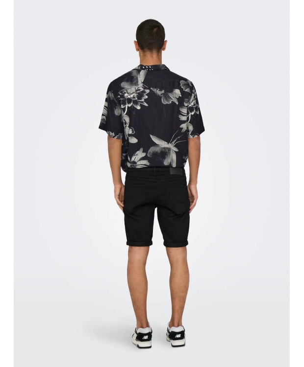 ONLY & SONS Denim shorts i sort til herre billede 3