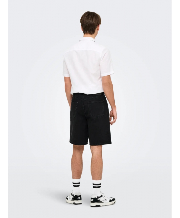 ONLY & SONS Denim shorts i sort til herre billede 3